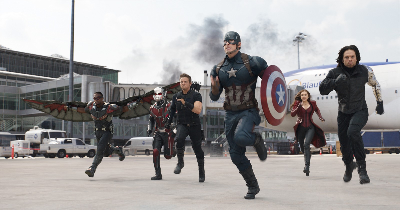 Chris Evans as Captain America in Captain America: Civil War