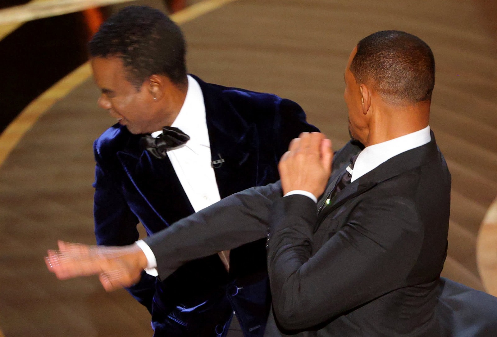 Chris Rock getting slapped by Will Smith during the 95th Academy Awards 