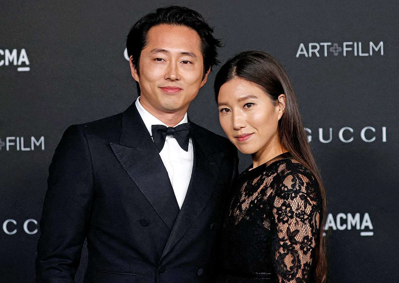 Steven Yeun and wife Joana Pak.