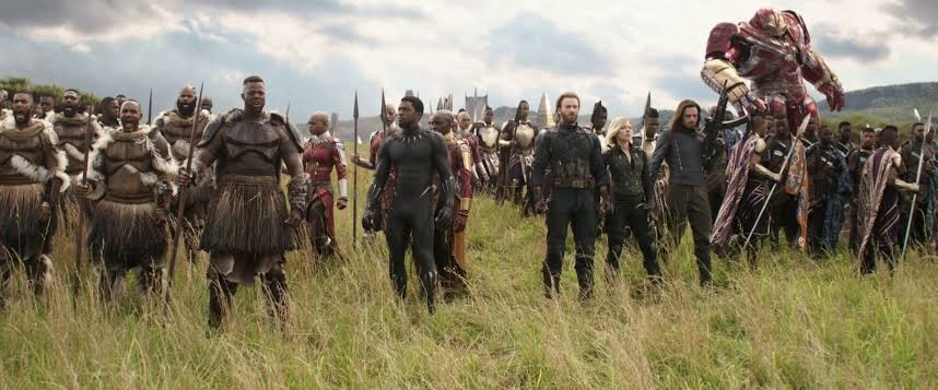 The final battle at Wakanda in Avengers: Infinity War