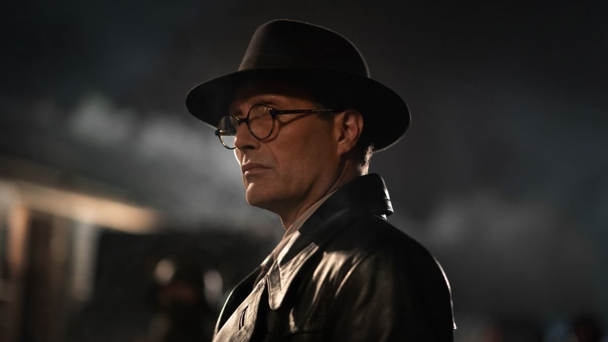 Mads Mikkelsen in a still from Indiana Jones 5 