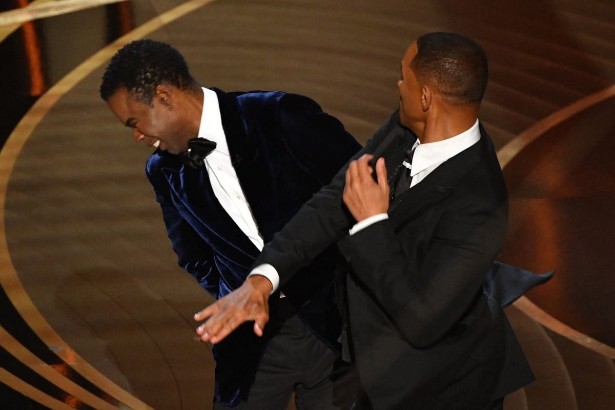 The moment when Will Smith slapped Chris Rock