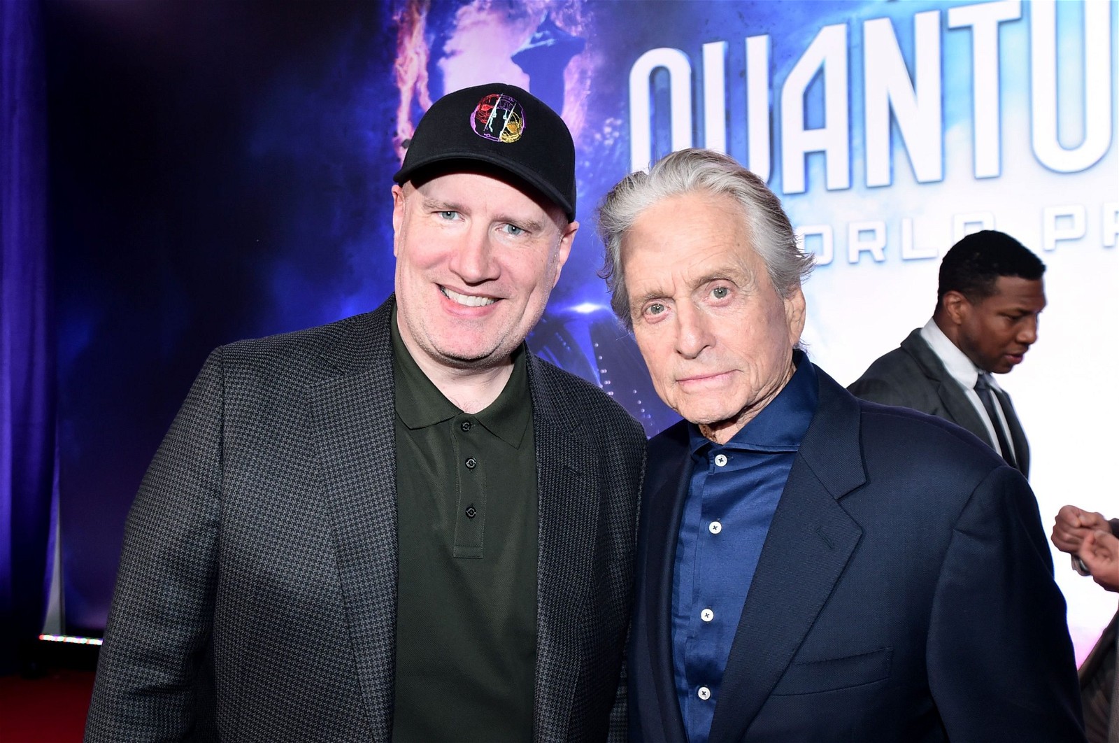 Kevin Feige and Michael Douglas at the Ant-Man 3 premiere