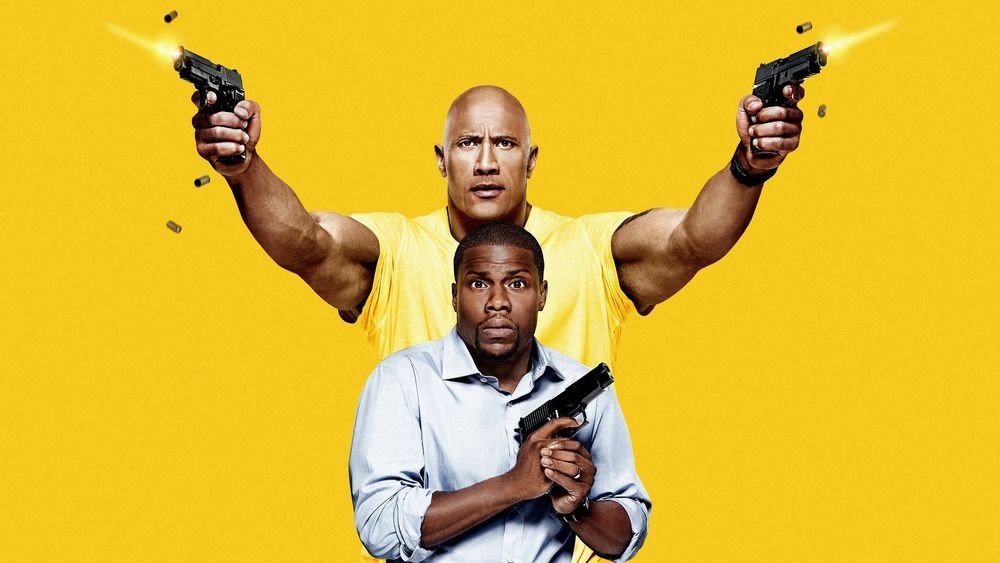 Dwayne Johnson and Kevin hart in the poster of Central Intelligence