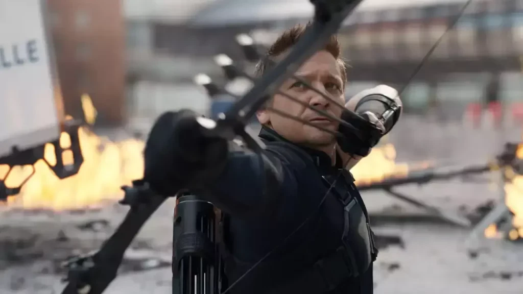 Jeremy Renner as Hawkeye in the MCU.
