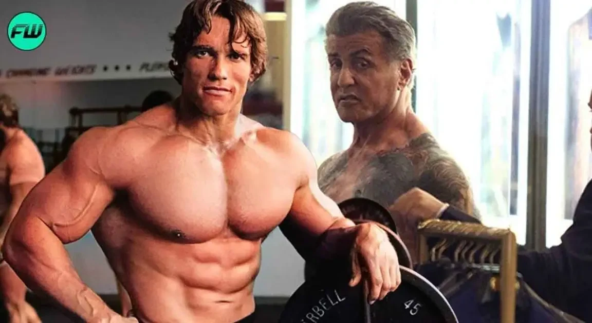 The rivalry between Arnold Schwarzenegger and Sylvester Stallone 