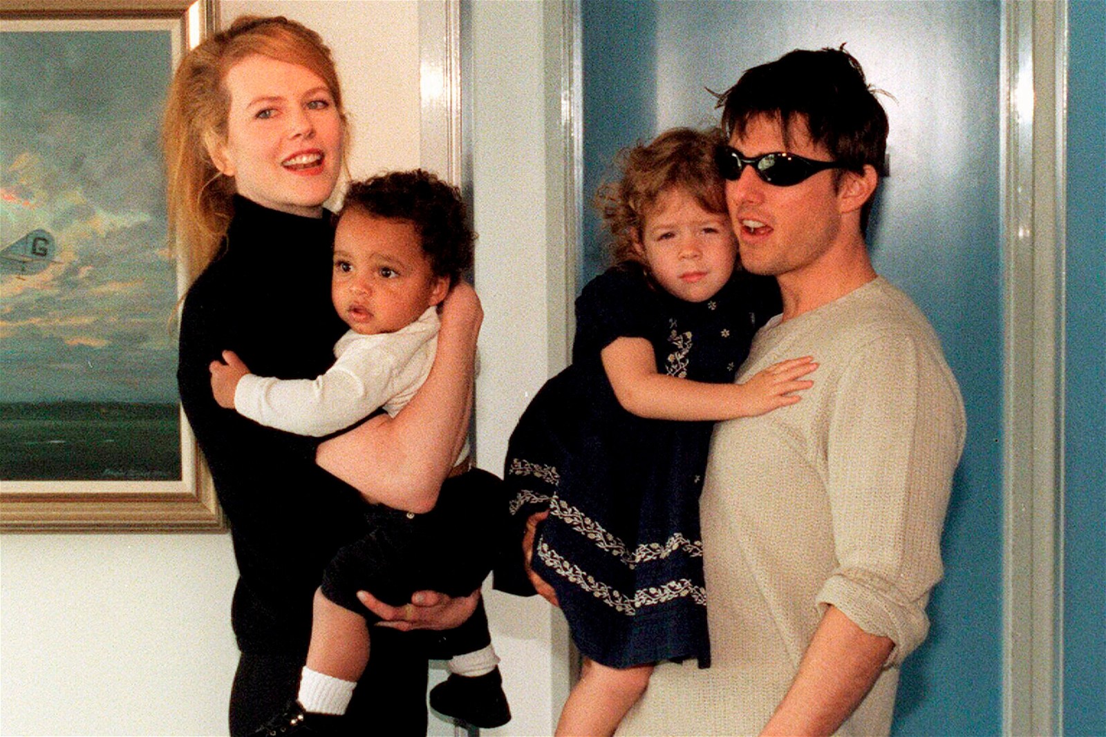 Tom Cruise and Nicole Kidman with their kids