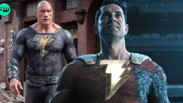 zachary levi as shazam and the rock as black adam