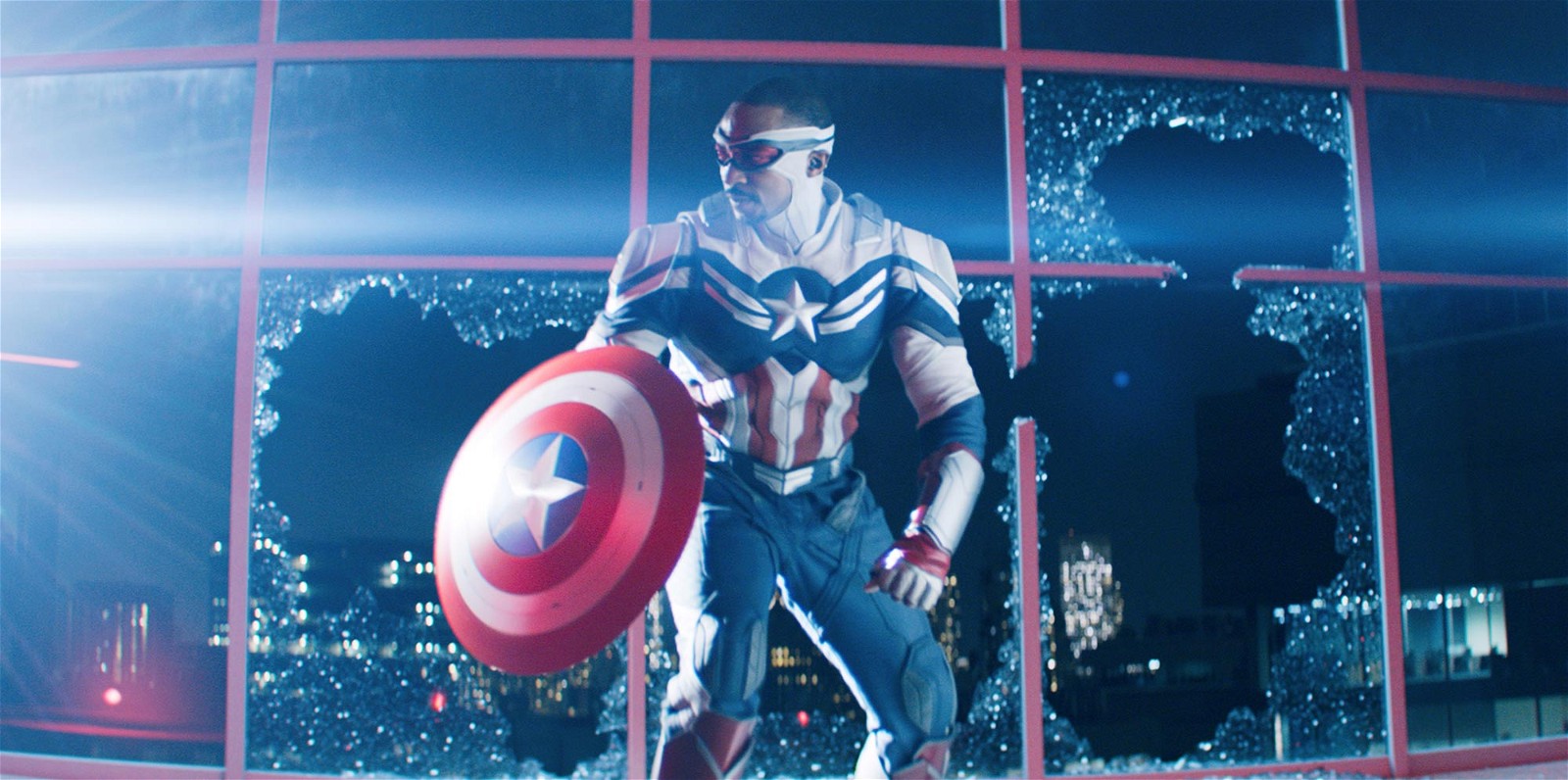 Anthony Mackie as Captain America in a still from Falcon and The Winter Soldier 