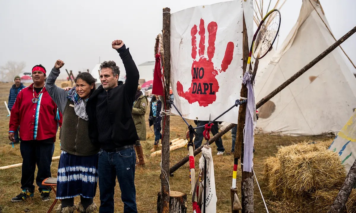 Mark Ruffalo at the North Dakota Pipeline protests