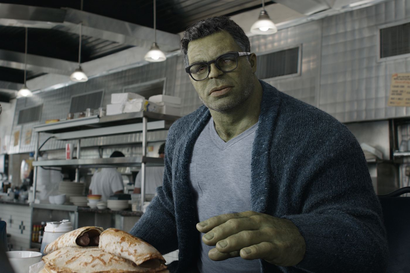 Mark Ruffalo as The Hulk in Avengers: Endgame (2019).