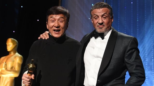 Jackie Chan and Sylvester Stallone 
