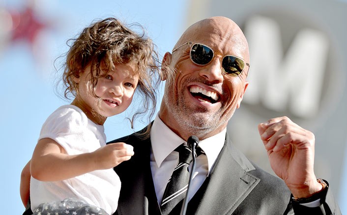 Dwayne Johnson with his daughter