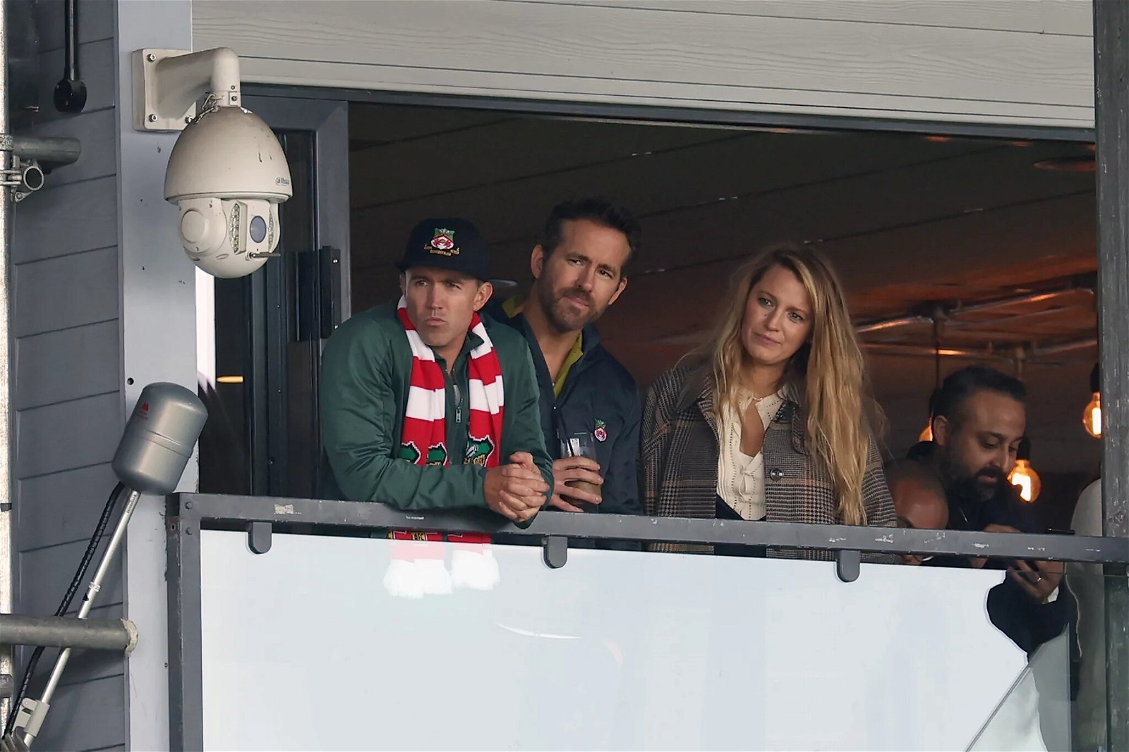 Ryan Reynolds & Blake Lively watching Wrexham FC game