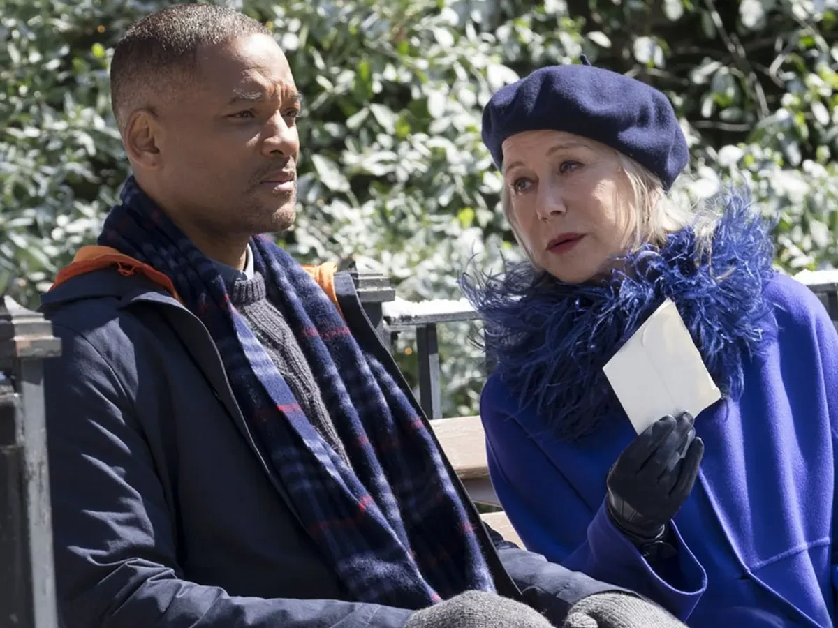 Will Smith and Helen Mirren in Collateral Beauty (2016).