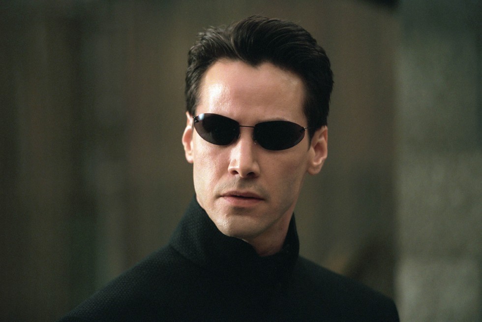Keanu Reeves as NEO in a still from The Matrix 