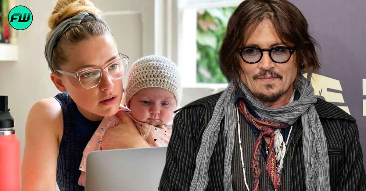amber heard with her daughter and johnny depp