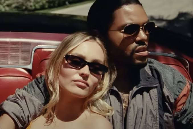 A still from The Idol starring The Weeknd and Lily Rose-Depp