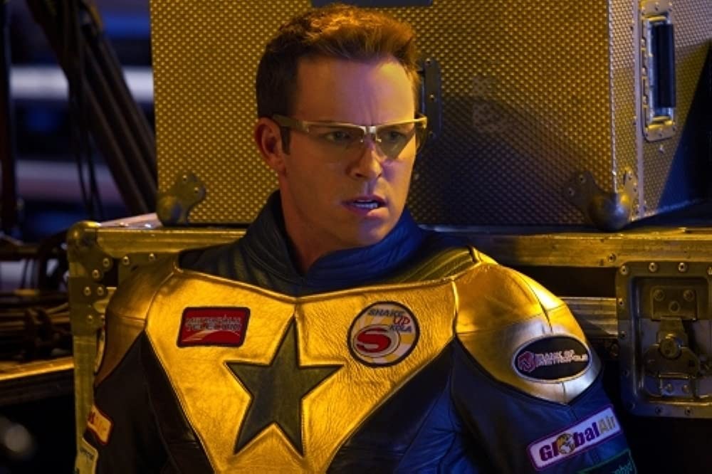 Eric Martsolf as Booster Gold in a still from Smallville 