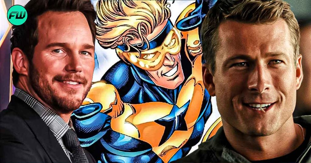 Glen Powell As Booster Gold Please Dc Fans Denounce Chris Pratt For Top Gun 2 Star After 1470