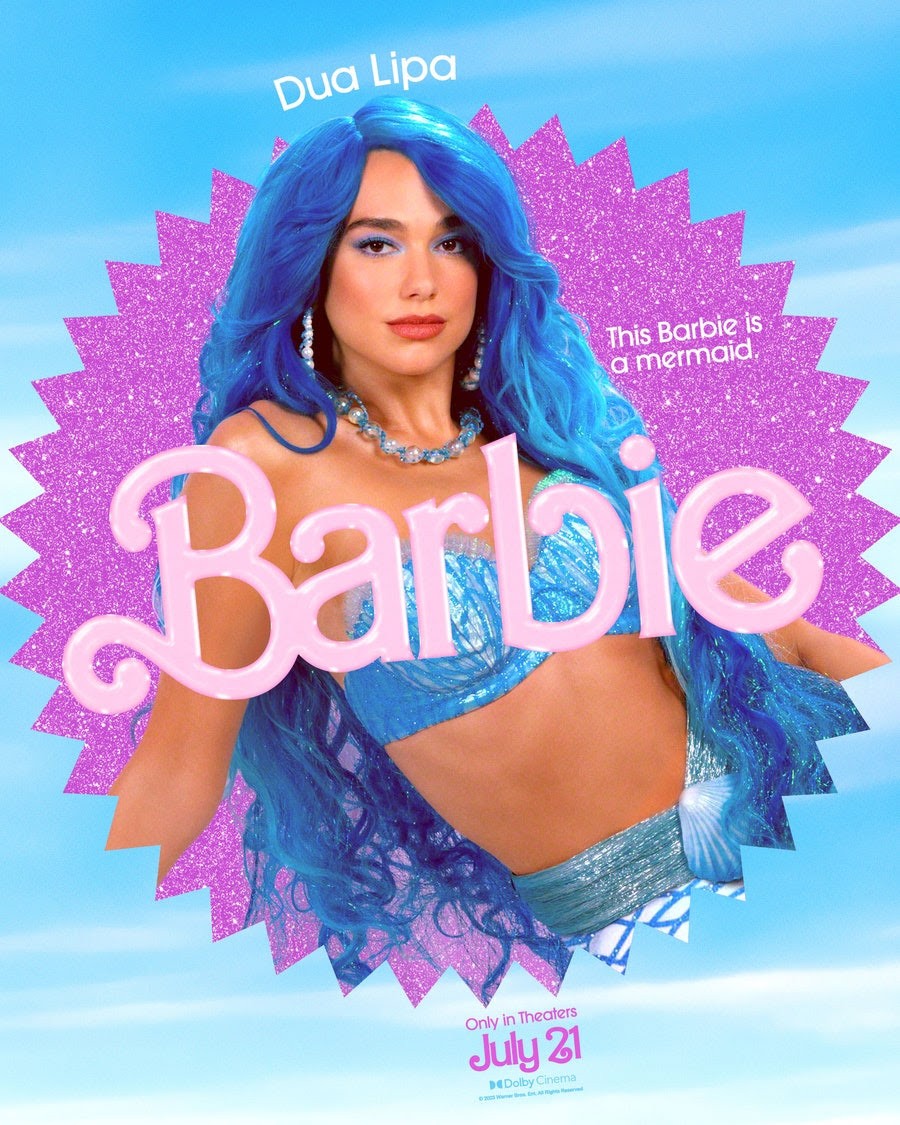 Official poster of Dua Lipa in the Barbie movie