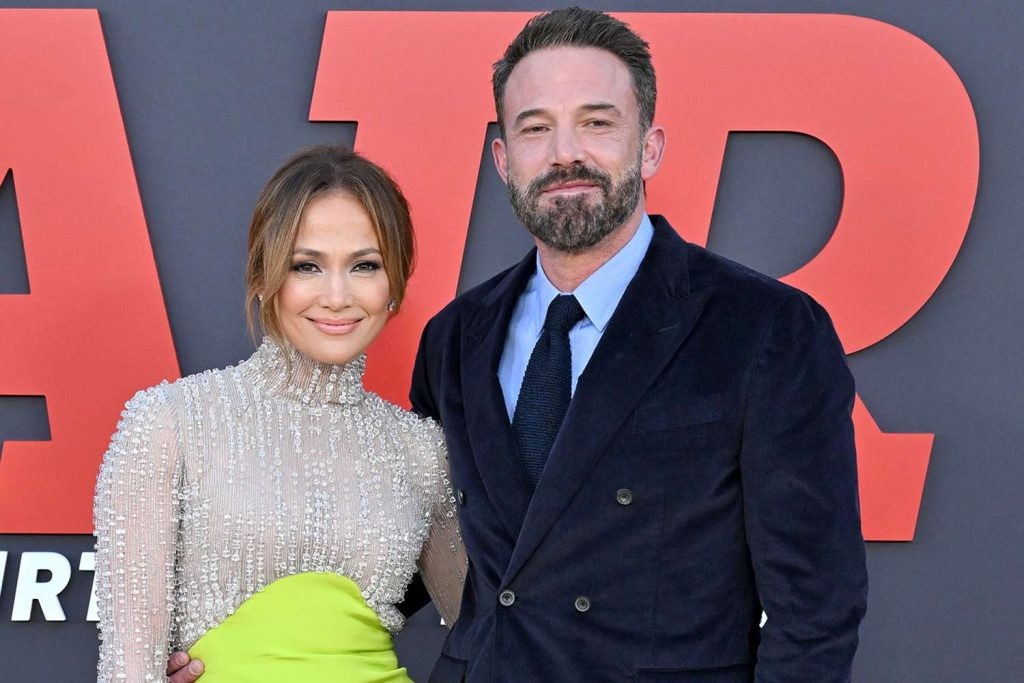 Ben Affleck and Jennifer Lopez at the premiere of Air.