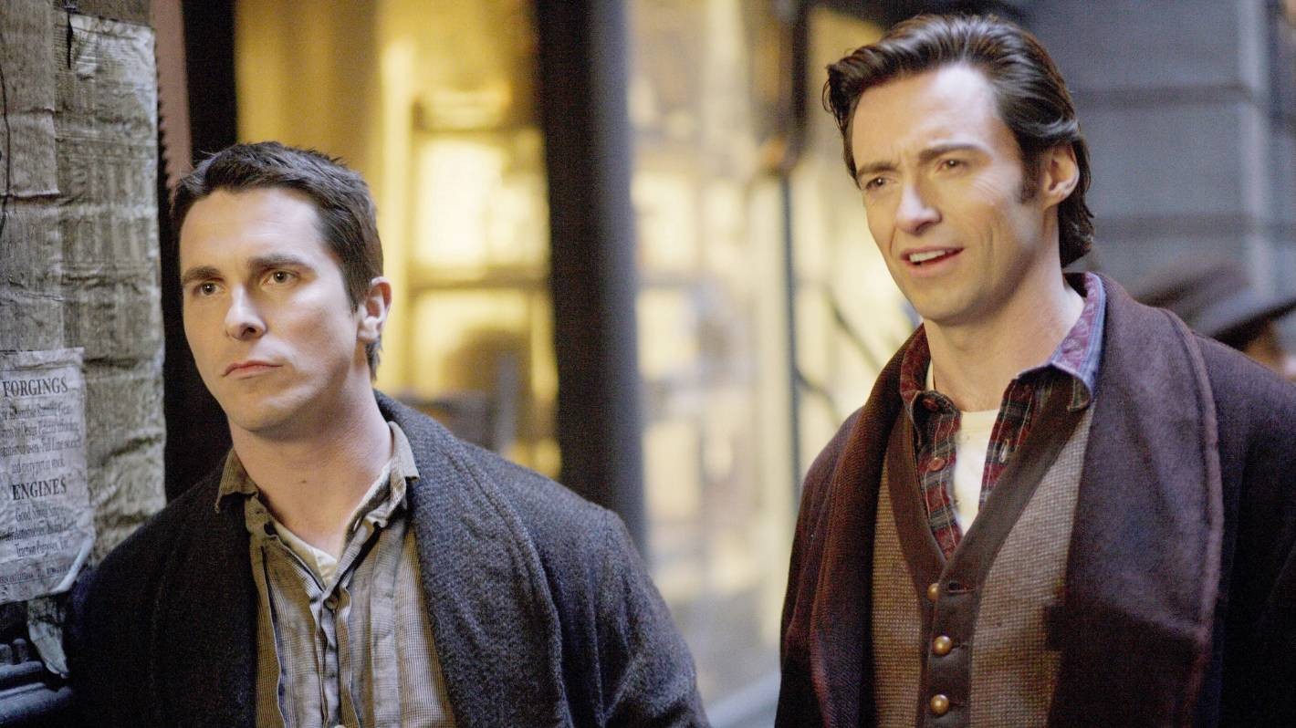 Christian Bale and Hugh Jackman in a still from The Prestige