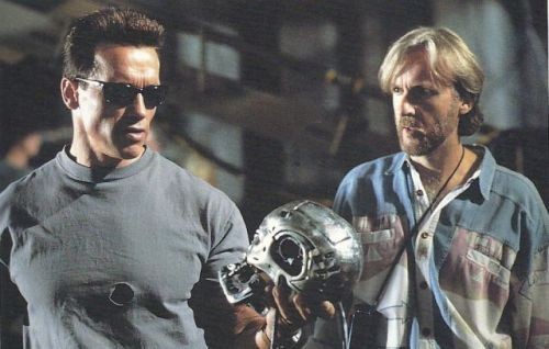 James Cameron with Arnold Schwarzenegger