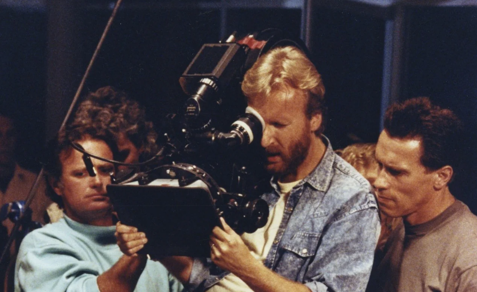 James Cameron on the set of Terminator