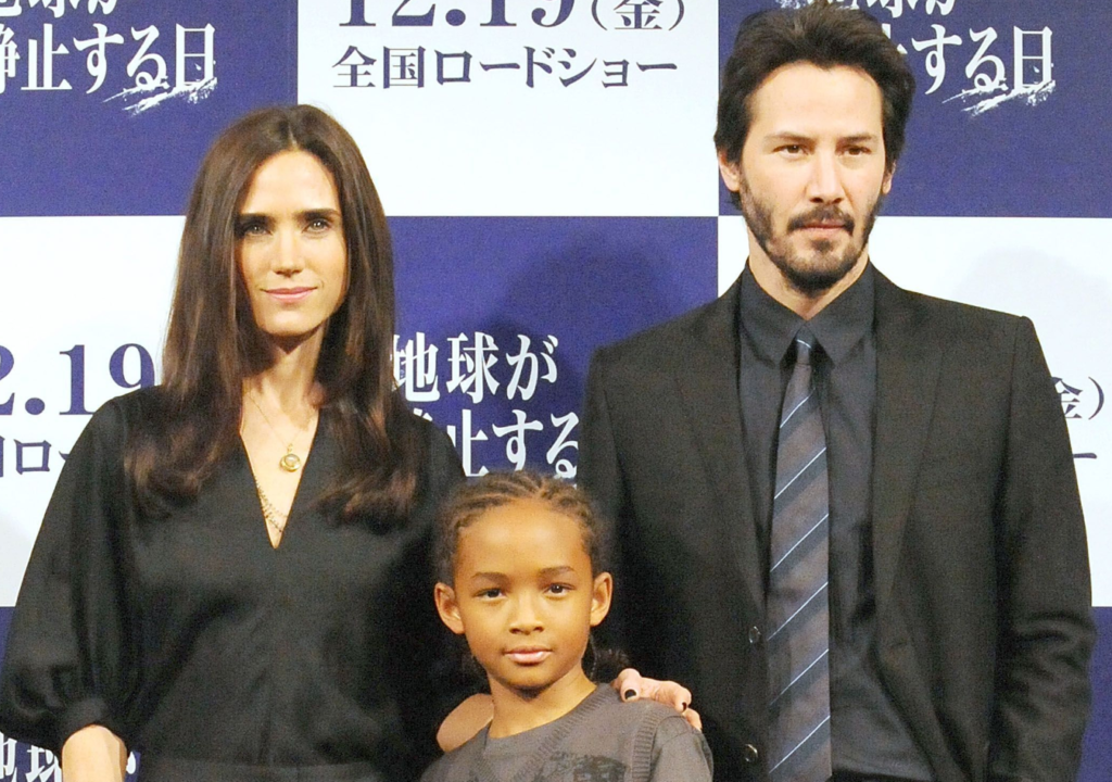 Jaden Smith with Keanu Reeves, and Jennifer Connelly