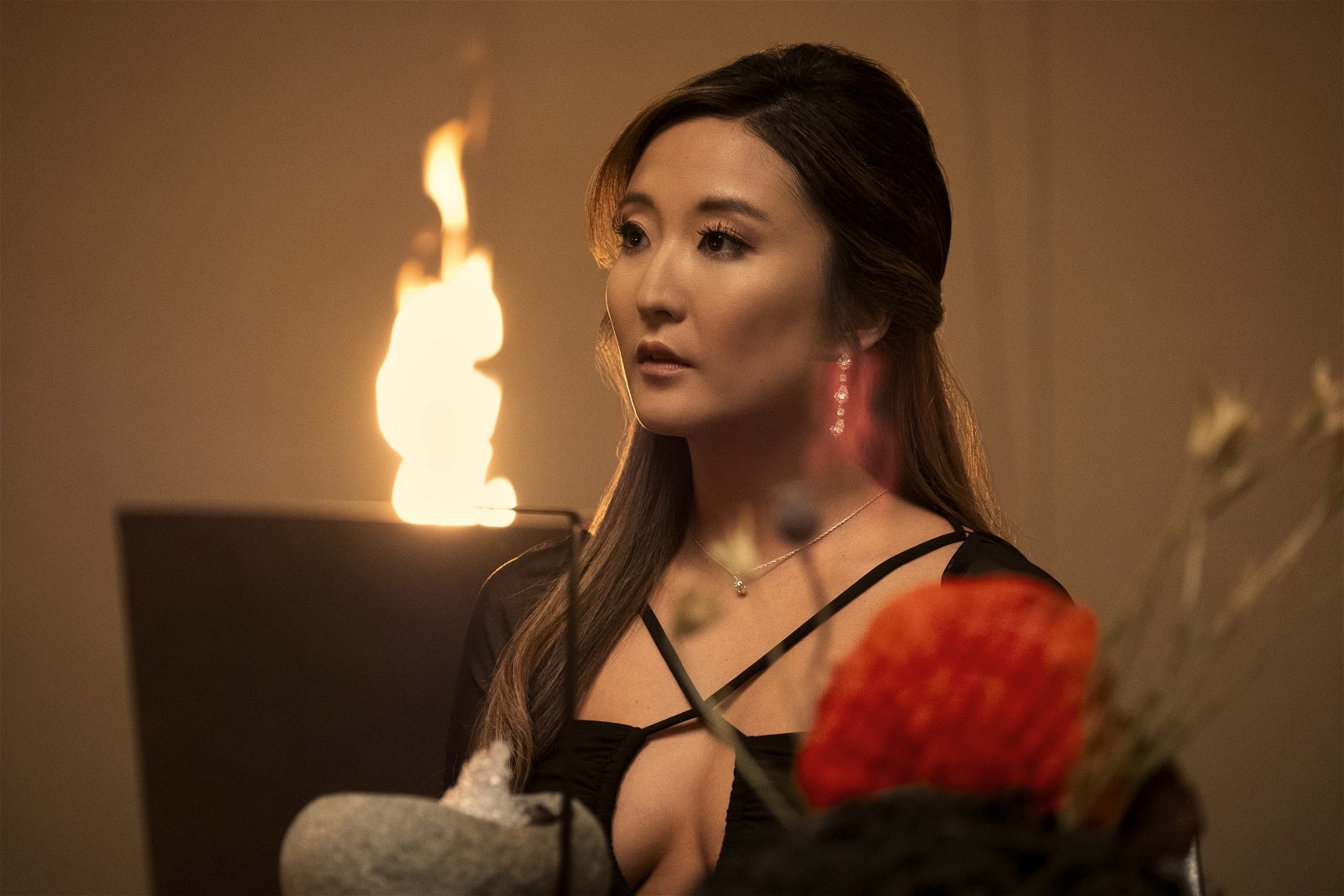 Ashley Park as Naomi in episode 101 of Beef. Cr. Andrew Cooper/Netflix © 2023