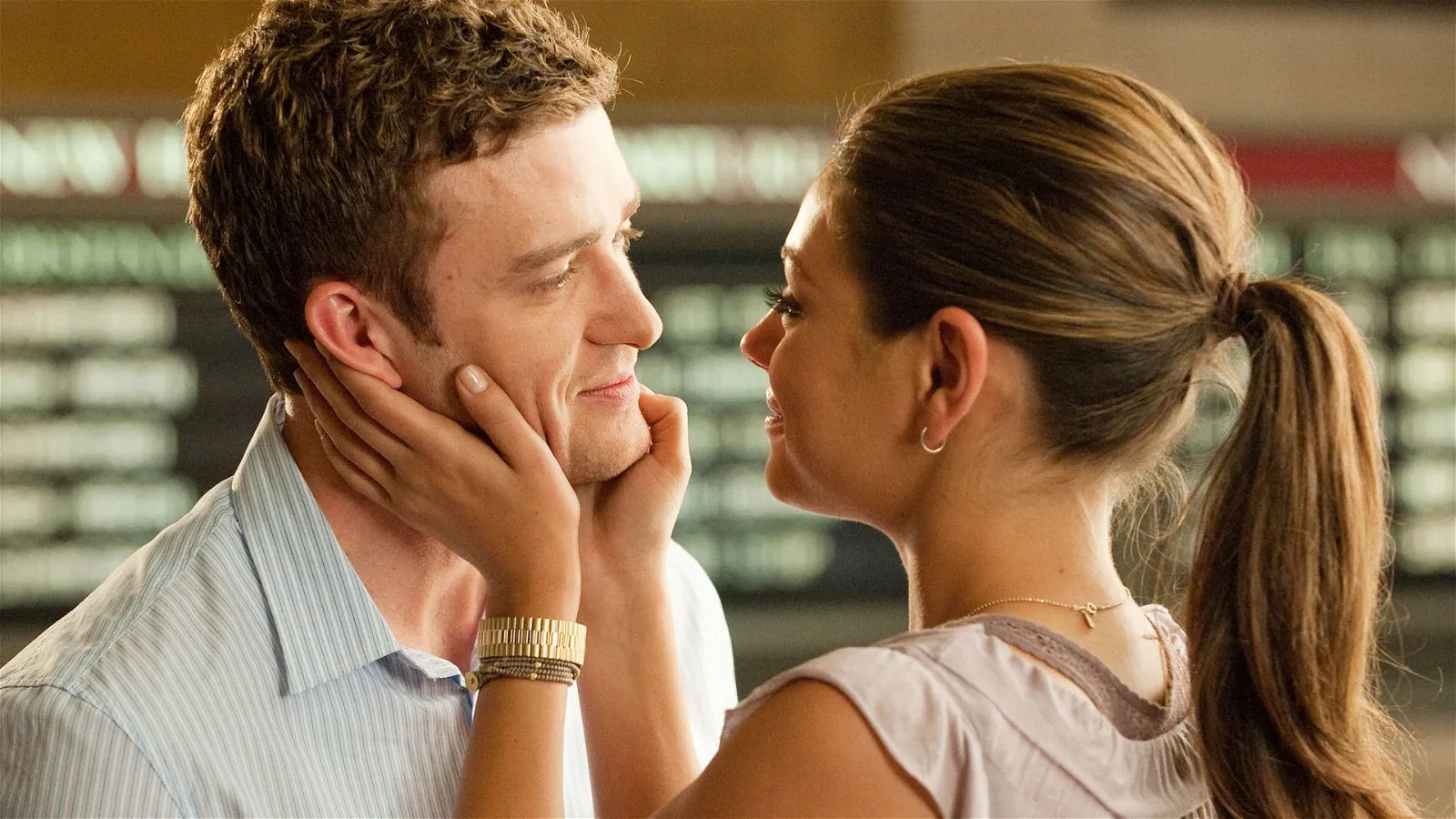 Justin Timberlake and Mila Kunis in Friends With Benefits (2011).