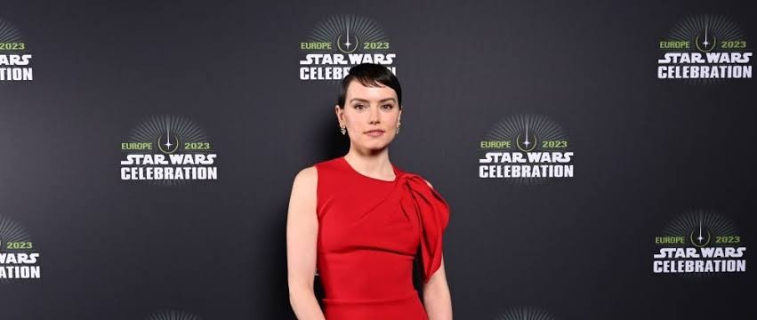 Daisy Ridley attends the 2023 Star Wars fan convention