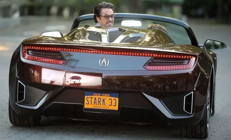 Robert Downey Jr. in his Acura