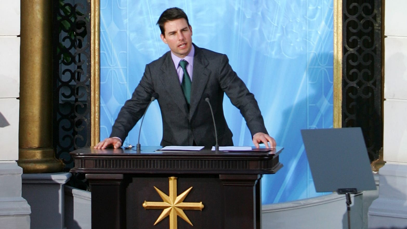 Tom Cruise at a Scientology event