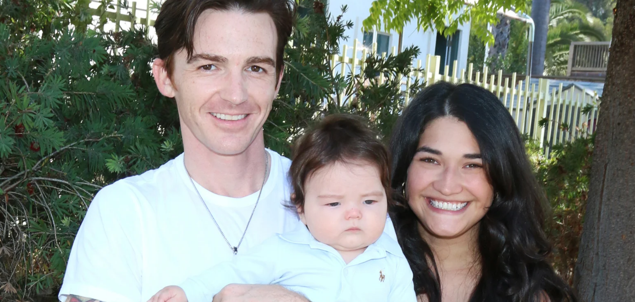 Drake Bell and Janet Von Schmeling with their son