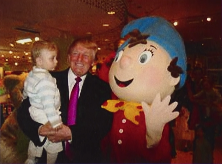 Donald Trump and Aubrey Plaza (in the costume)