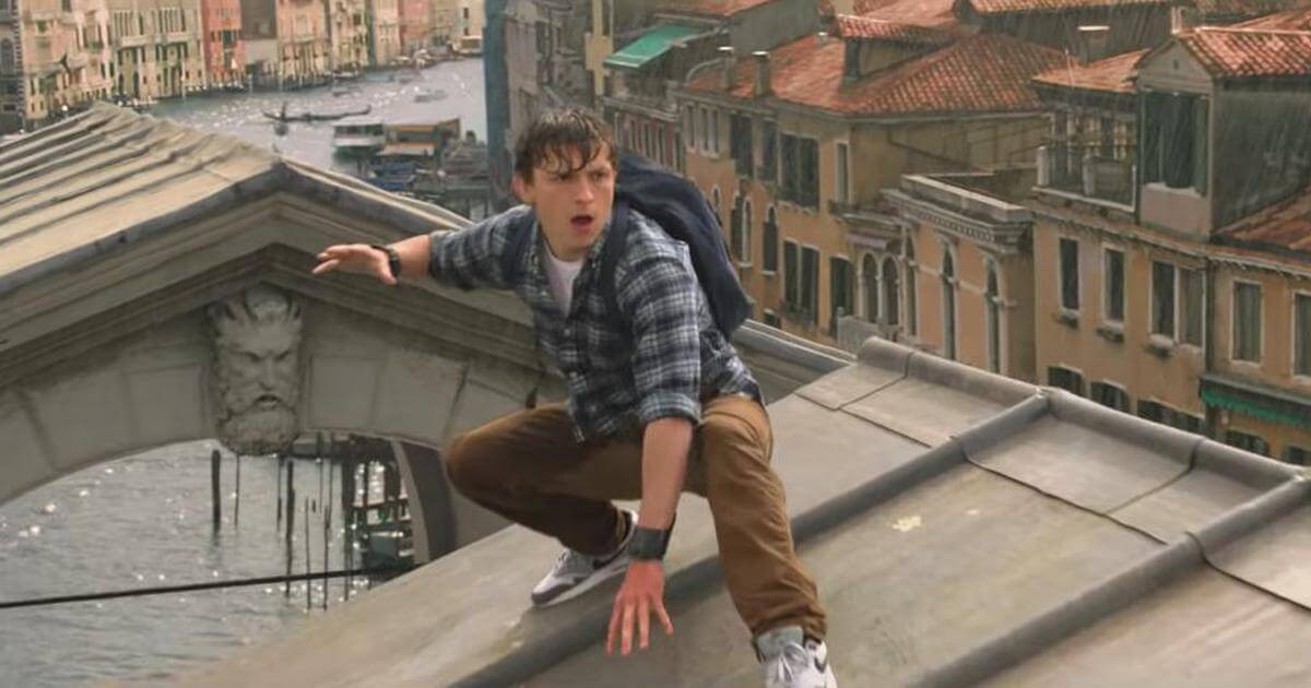 Tom Holland as Peter Parker in a still from Spider-Man: Far From Home 
