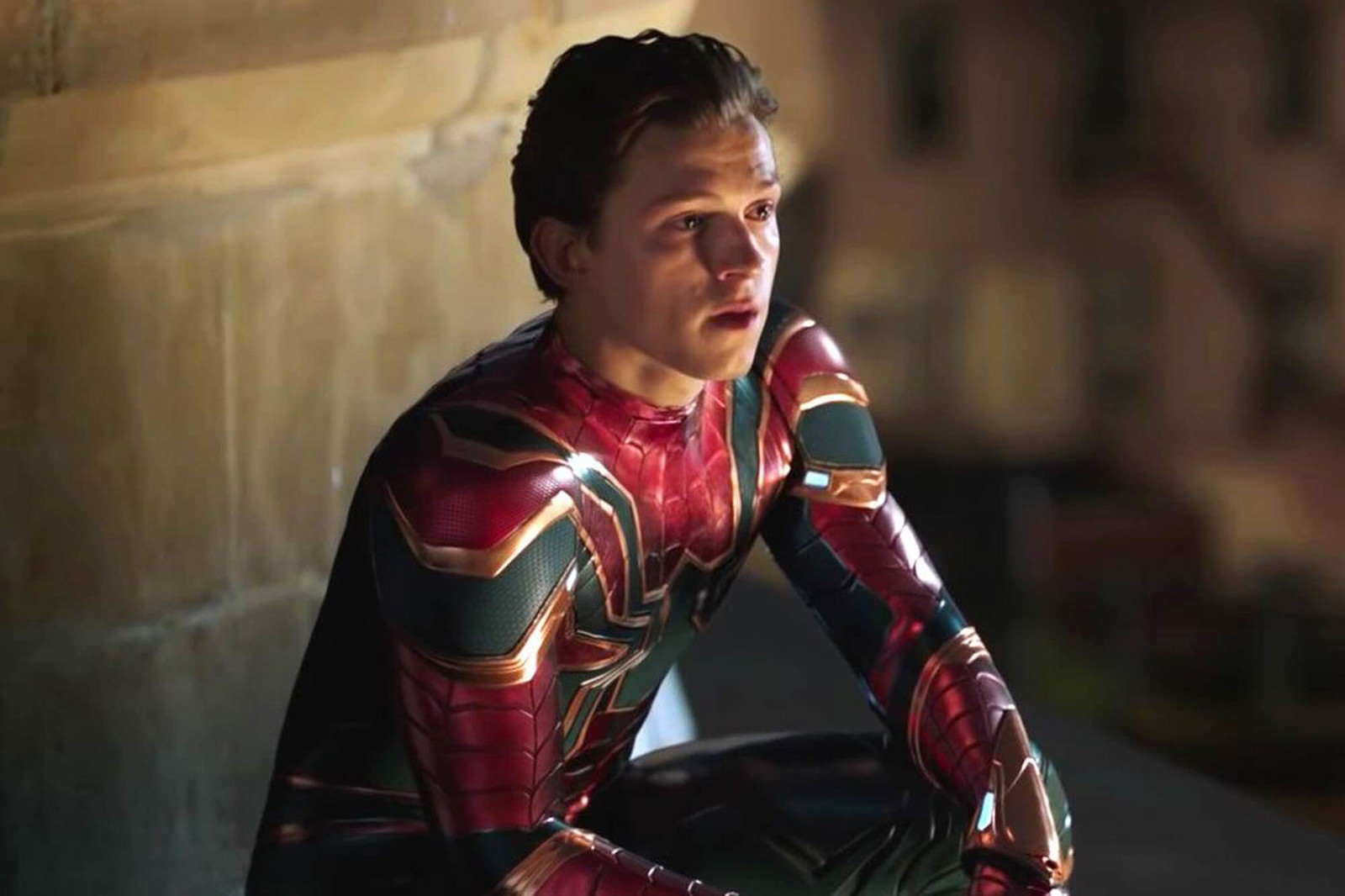 Tom Holland as Spider-Man in a still from Spider-Man: Far From Home 