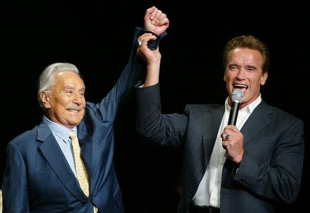 Arnold Schwarzenegger and Joe Weider