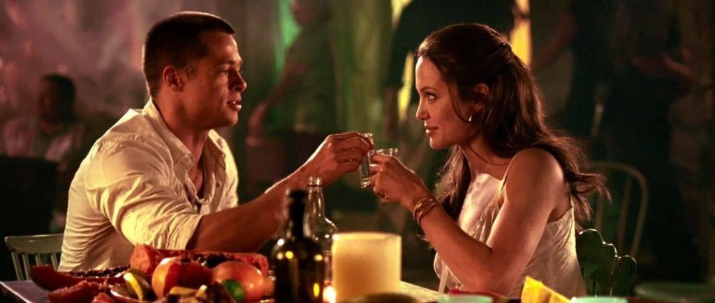 Brad Pitt and Angelina Jolie in Mr and Mrs Smith
