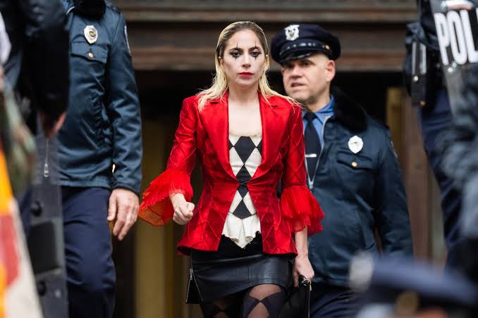 Lady Gaga on the sets of Joker 2