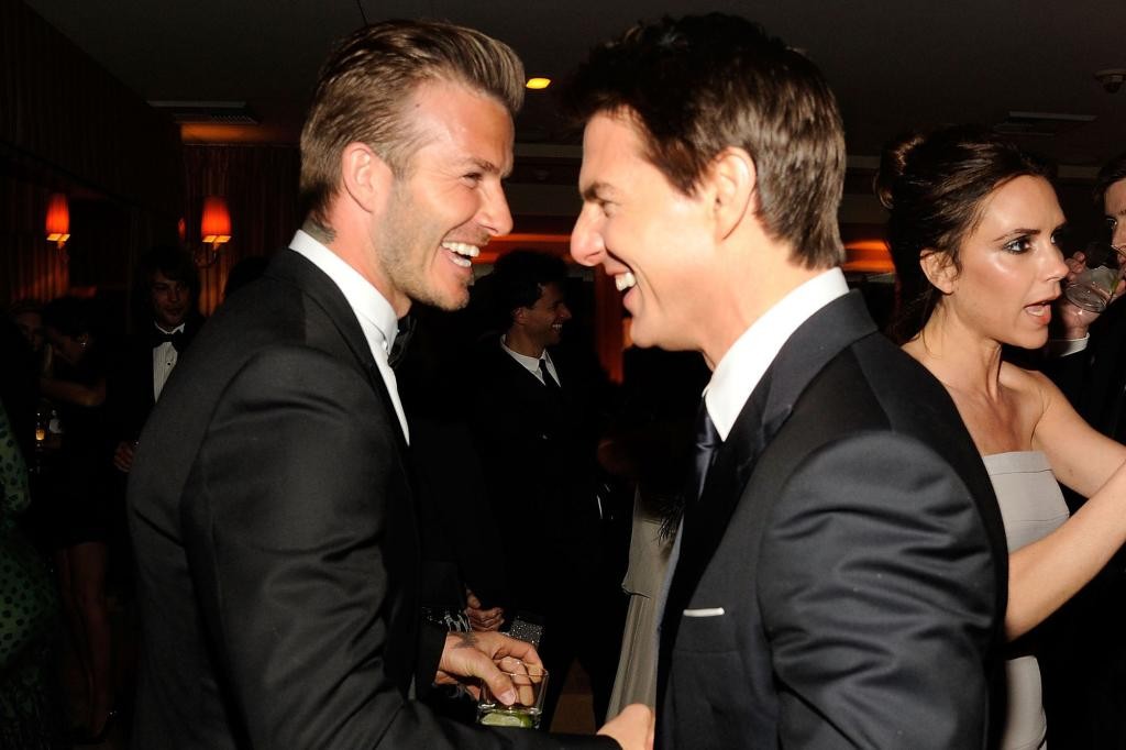 David Beckham with Tom Cruise