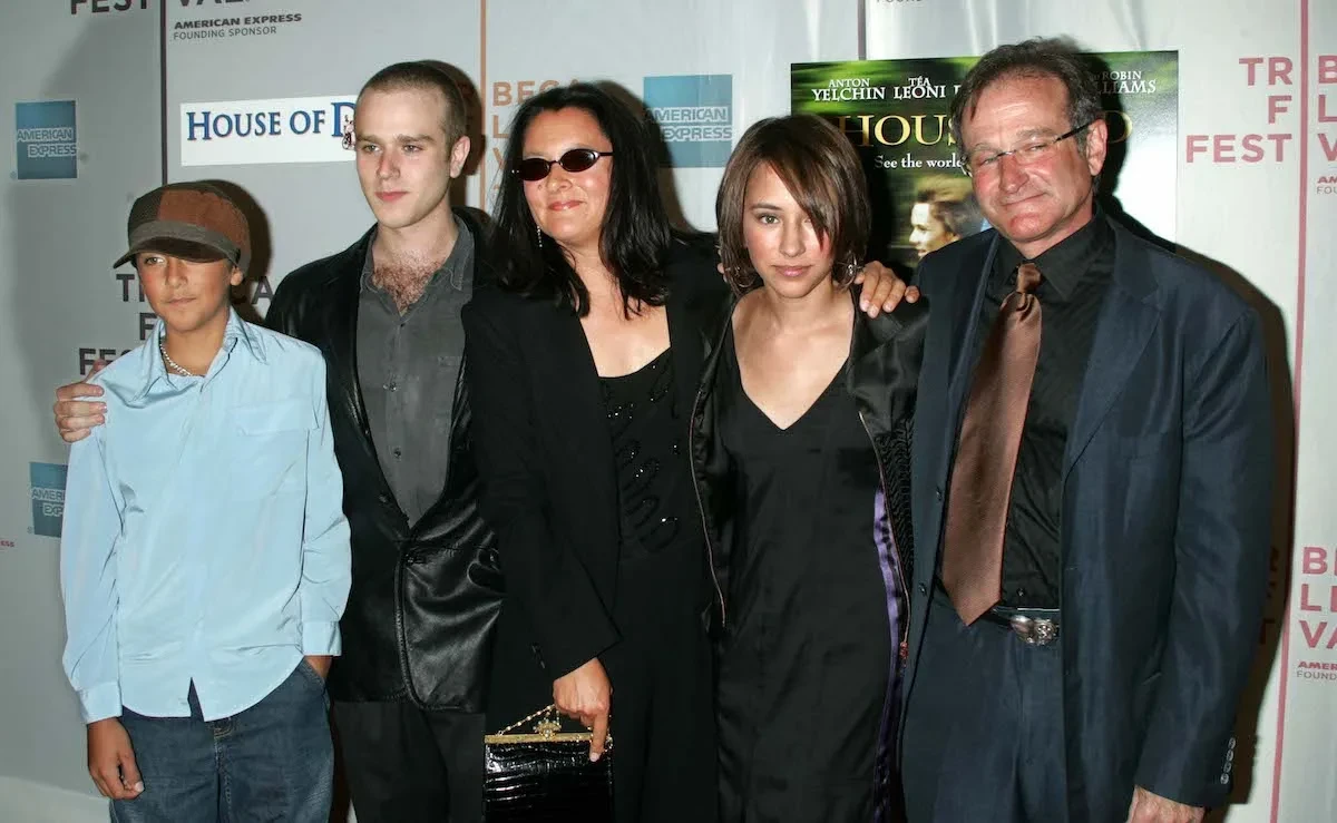 Robin Williams with his family