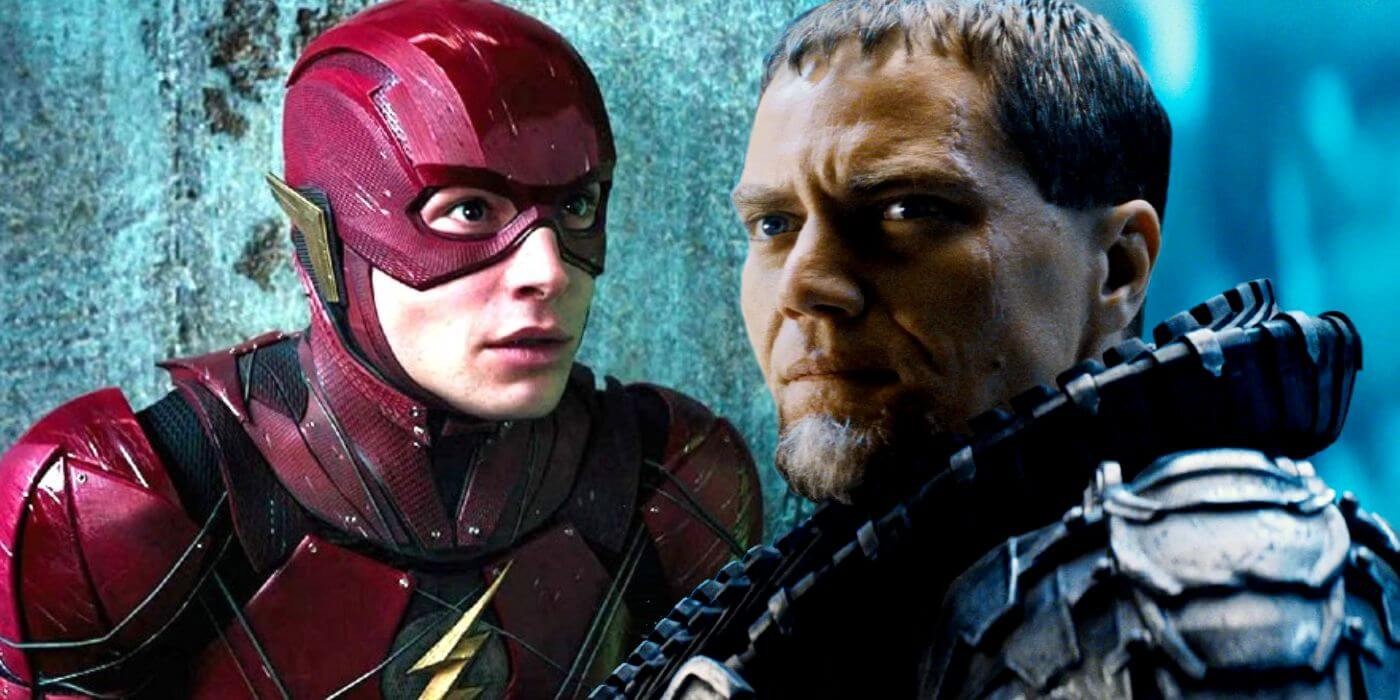 Ezra Miller and Michael Shannon in The Flash (2023)