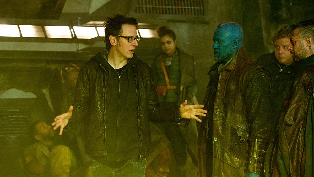 James Gunn in the Set of Guardian of the Galaxy
