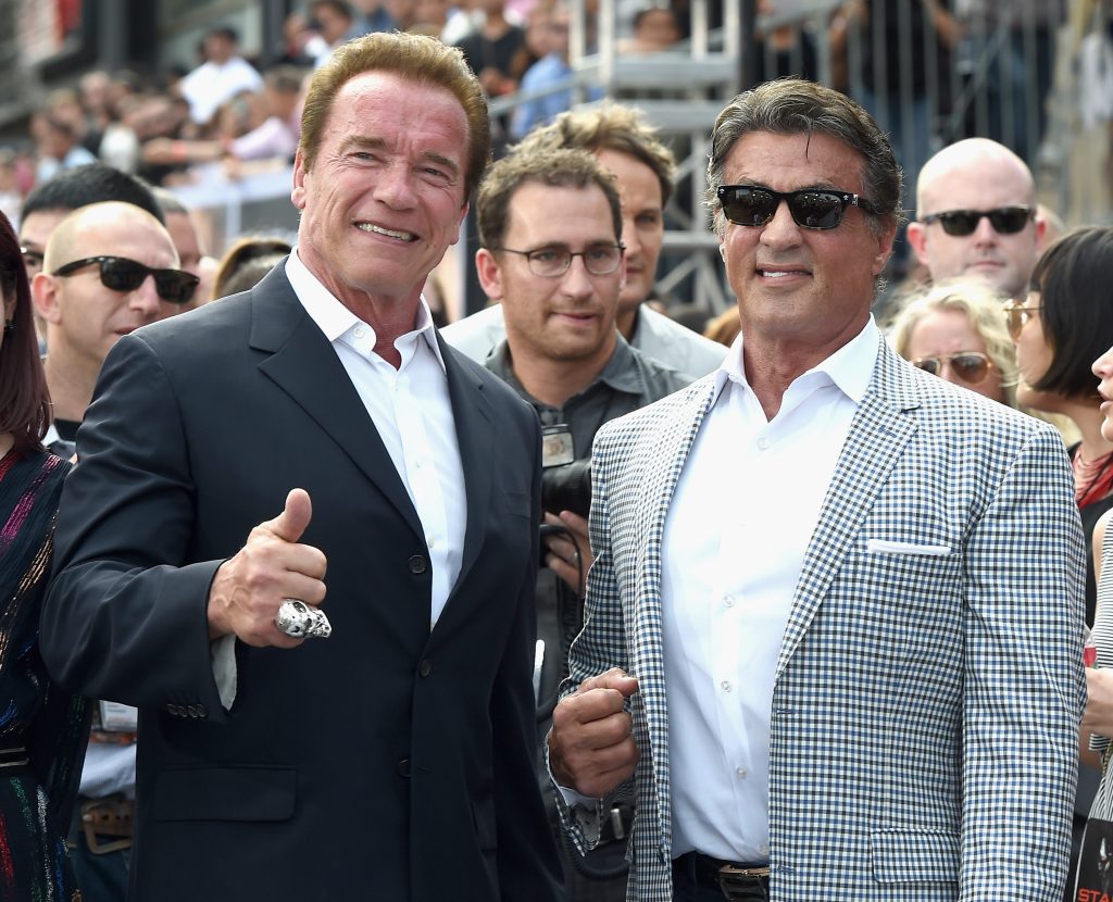 Arnold Schwarzenegger and Sylvester Stallone 