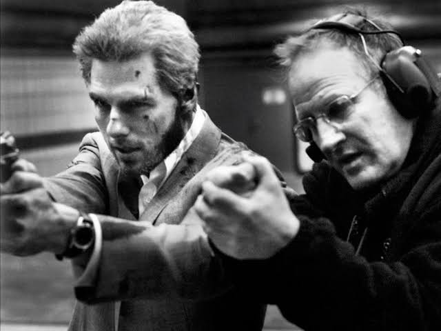Tom Cruise and Michael Mann bts of Collateral