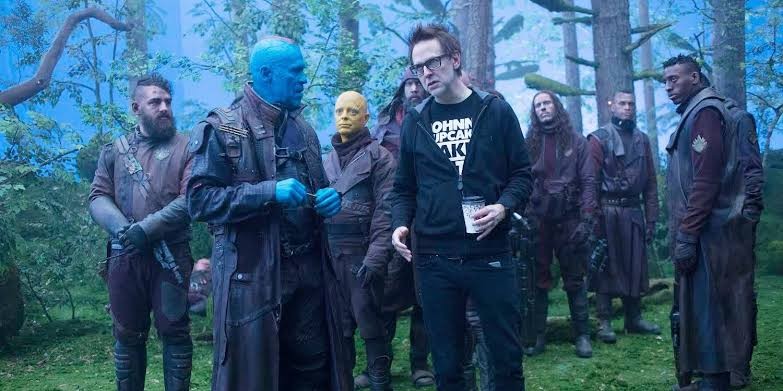 James Gunn on the set of Guardians of the Galaxy Vol. 2