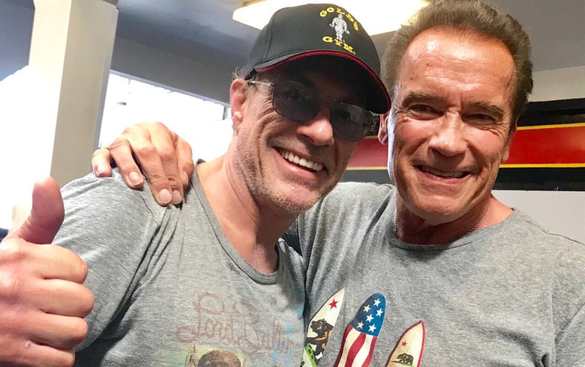 Arnold Schwarzenegger and Jean Claude Van Damme